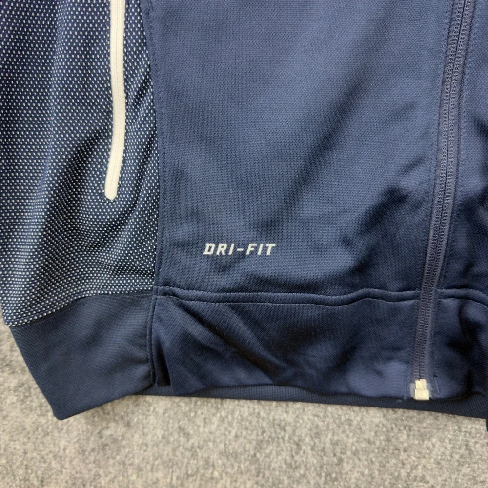 Jordan Mens Dri-FIT Full Zip Track Jacket Navy Blue Jumpman 696736-419 Size MT